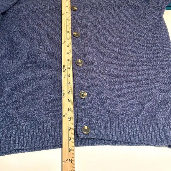 Allen Edmonds Cardigan Men Size Large Navy Blue Button-Up Long Sleeve Knit - Picture 6 of 11